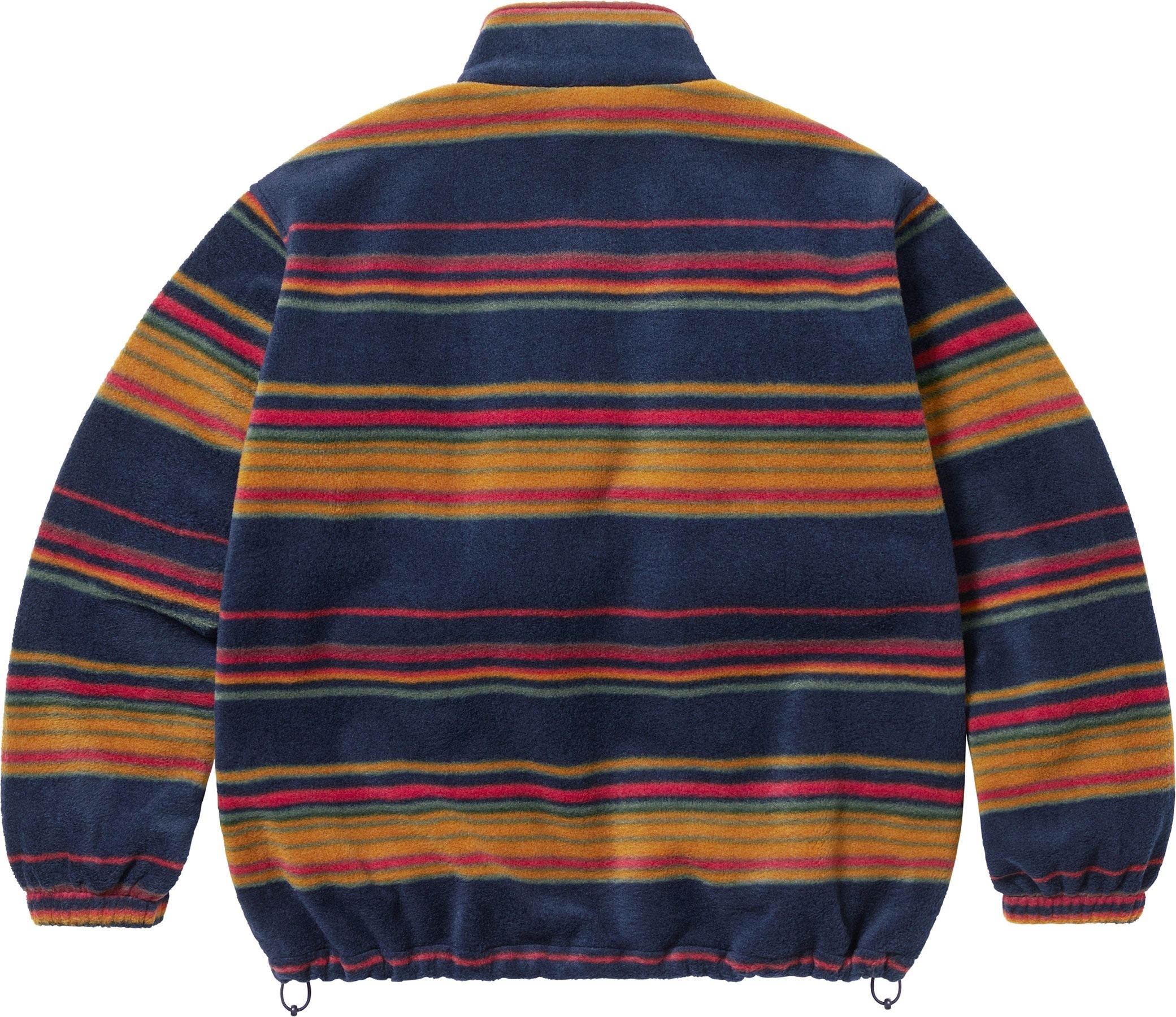 Stripe Zip Up Fleece Jacket view 4